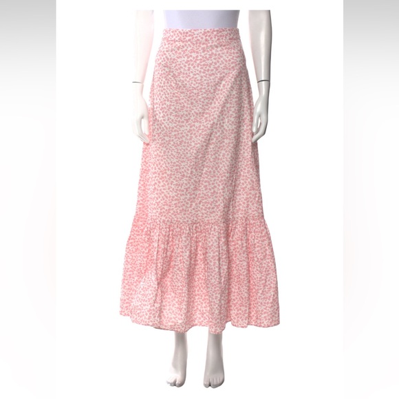 Coco Shop Floral Pink Maxi Skirt - Picture 1 of 4